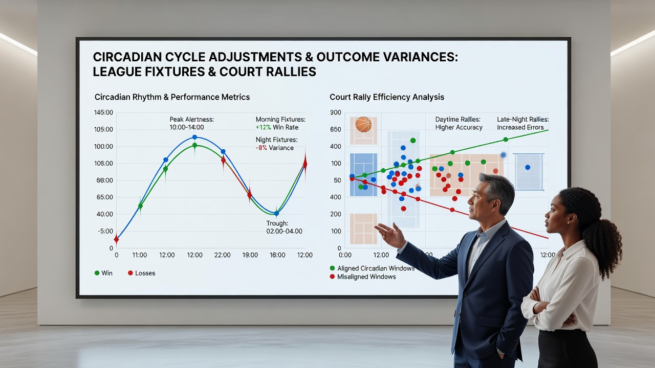 Chart illustrating performance variance correlations between circadian adjustments and chained wager outcomes in multi-sport betting models
