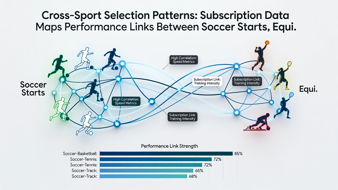 Chart illustrating statistical correlations between soccer starting data, horse racing finishing positions, and tennis hold percentages derived from 2026 subscription analytics