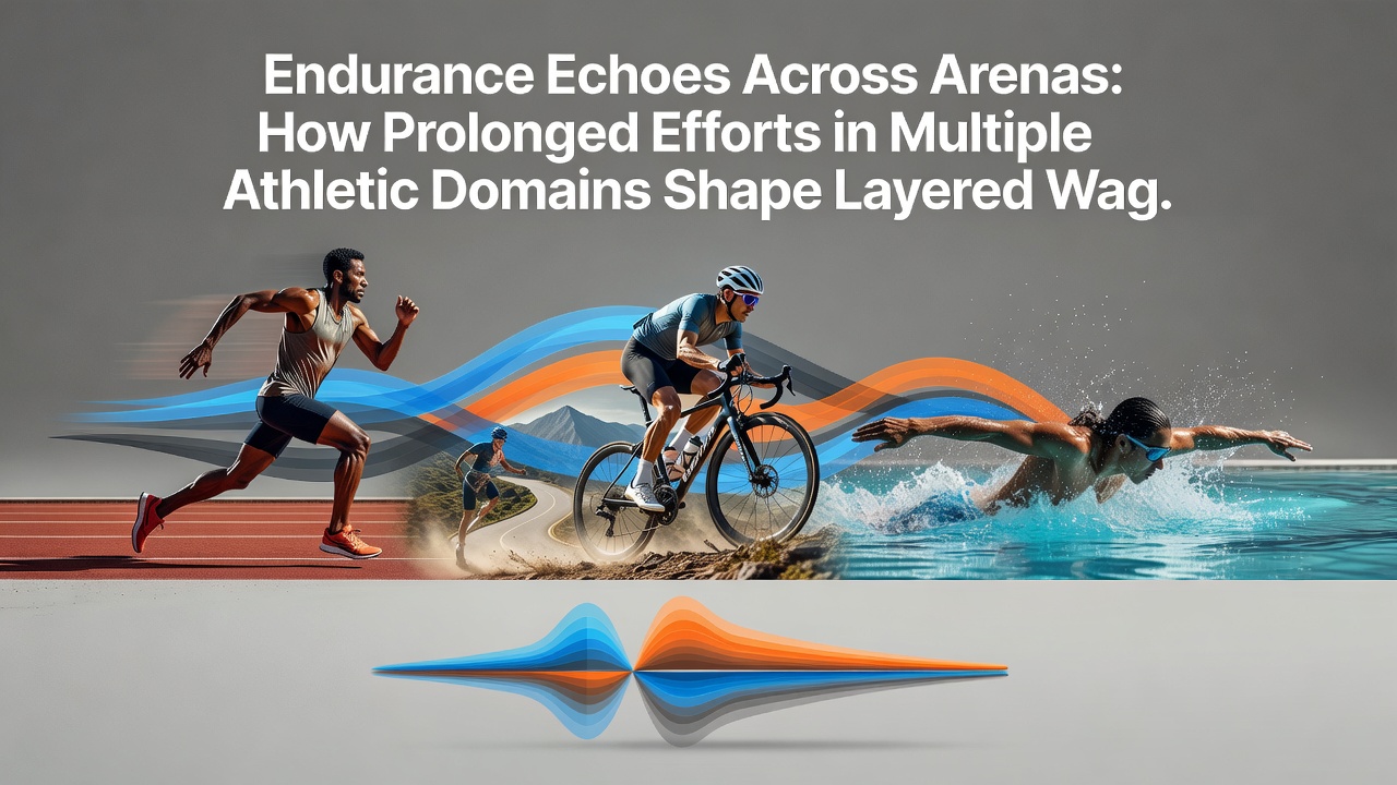 Data visualizations showing endurance statistics from football, tennis, and horse racing merged into accumulator betting structures