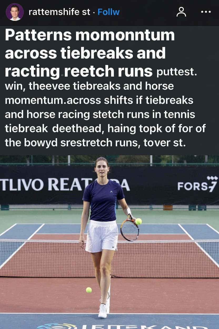 Data charts showing correlations between tennis and horse racing momentum indicators
