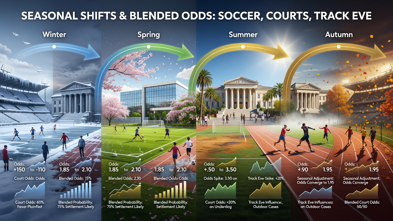 Data analysts reviewing seasonal performance charts for multi-sport betting structures