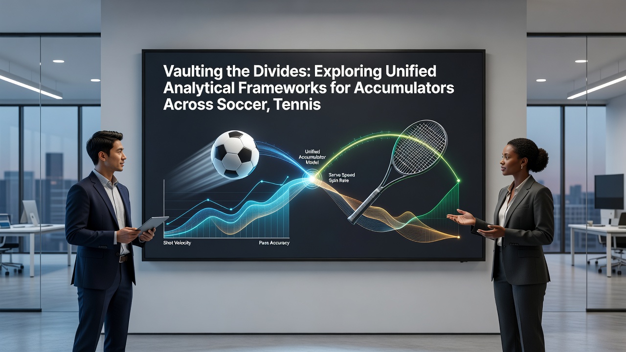Analytical dashboard displaying cross-domain accumulator correlations for soccer, tennis, and racing