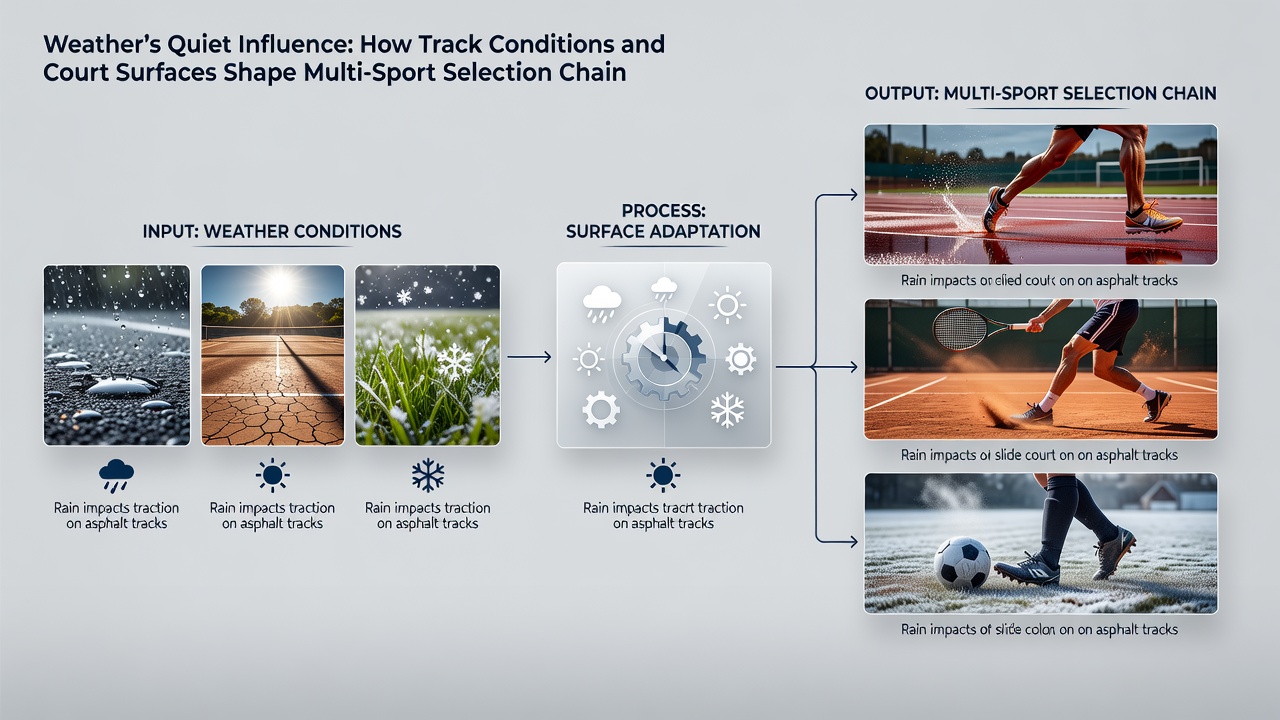 Data visualization showing weather impacts on cross-sport accumulator selections